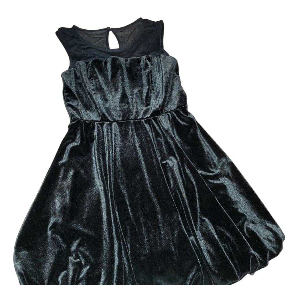 Forever 21 Black Velvet Dress Small EUC